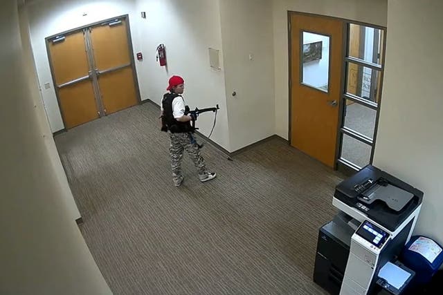 <p>Nashville shooter captured on surveillance inside school </p>