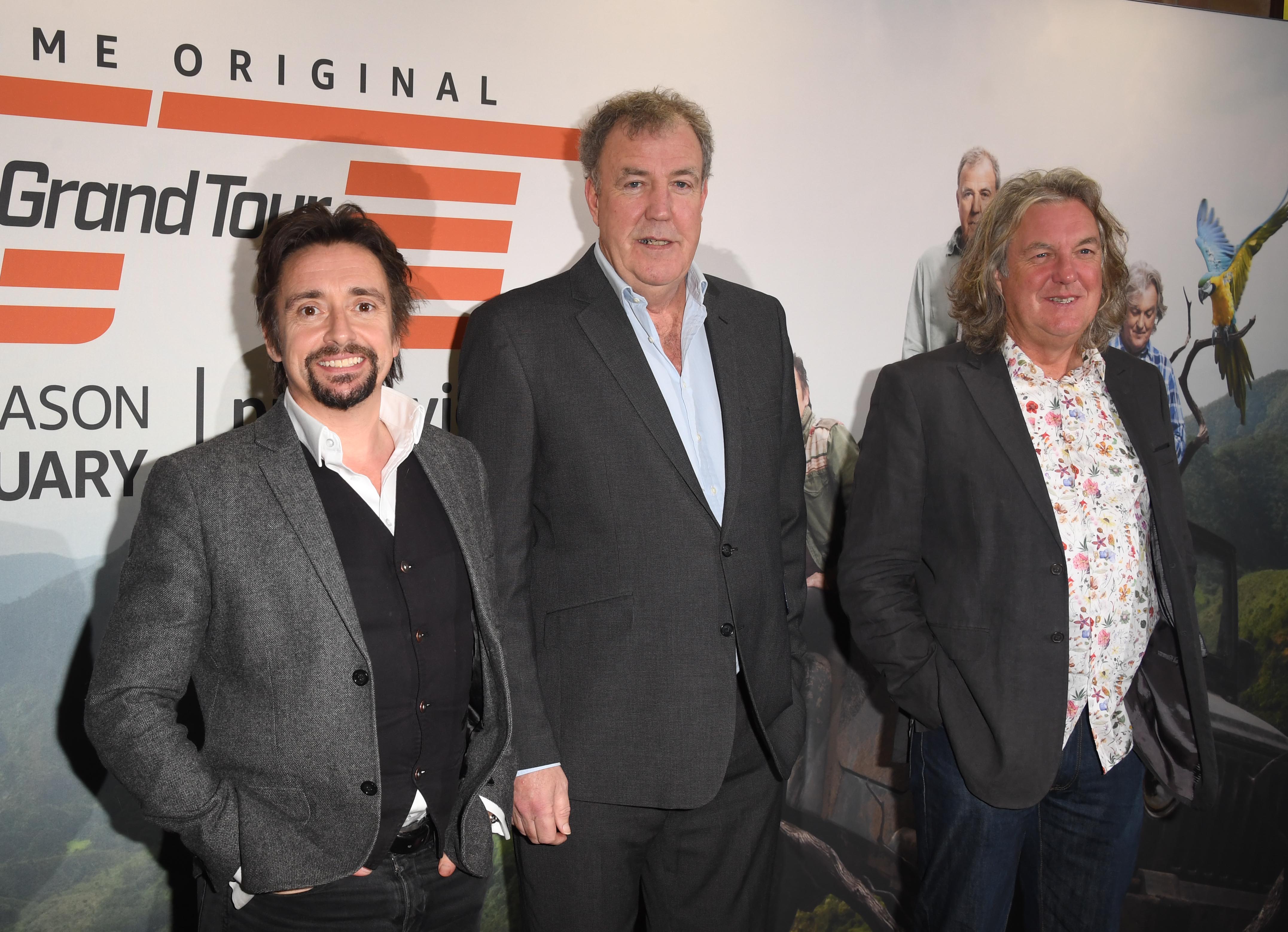 Clarkson (centre) hosted ‘Top Gear’ from 2002 to 2015 with Hammond (left) and May (right)