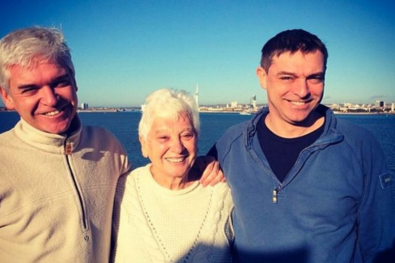 Phillip Schofield with mum Pat and brother Timothy