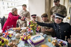 Coronation parade troops treated to Big Lunch as they prepare for pageant