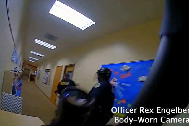 <p>Nashville police bodycam footage shows officers responding to school</p>