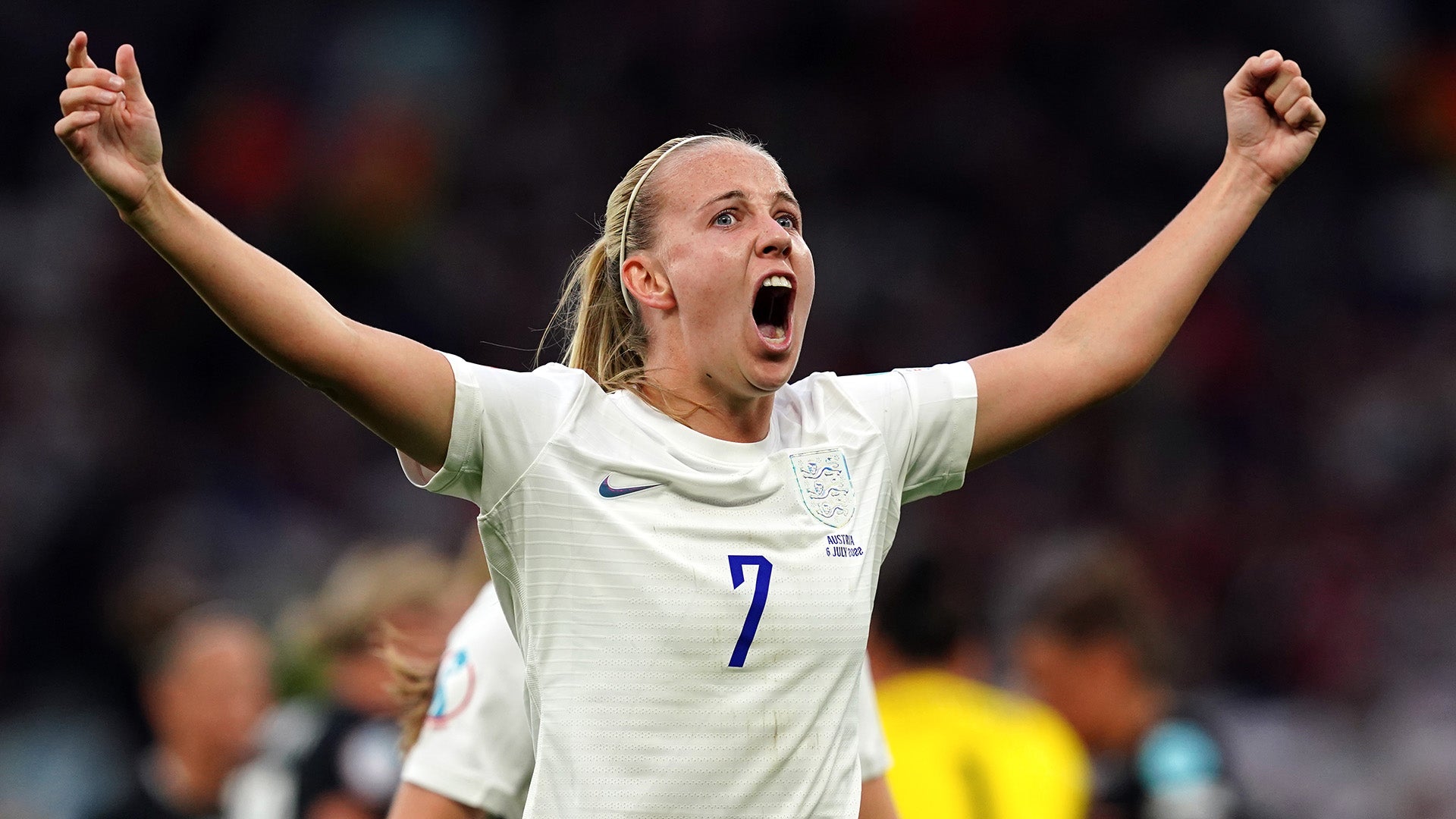 England's Beth Mead, part of the England team which triumphed at the Women's Euros