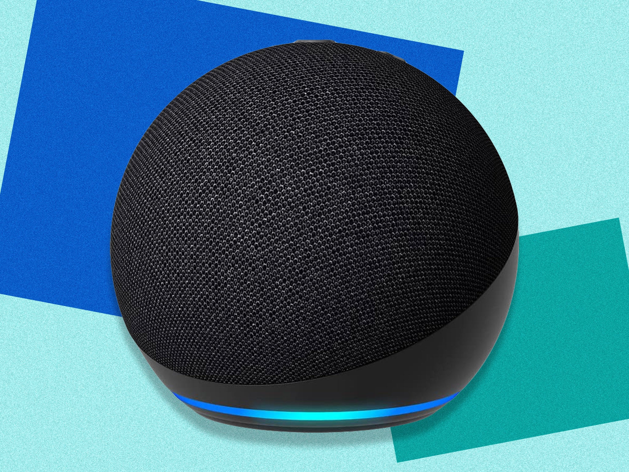 The Echo dot is available in black, blue and white