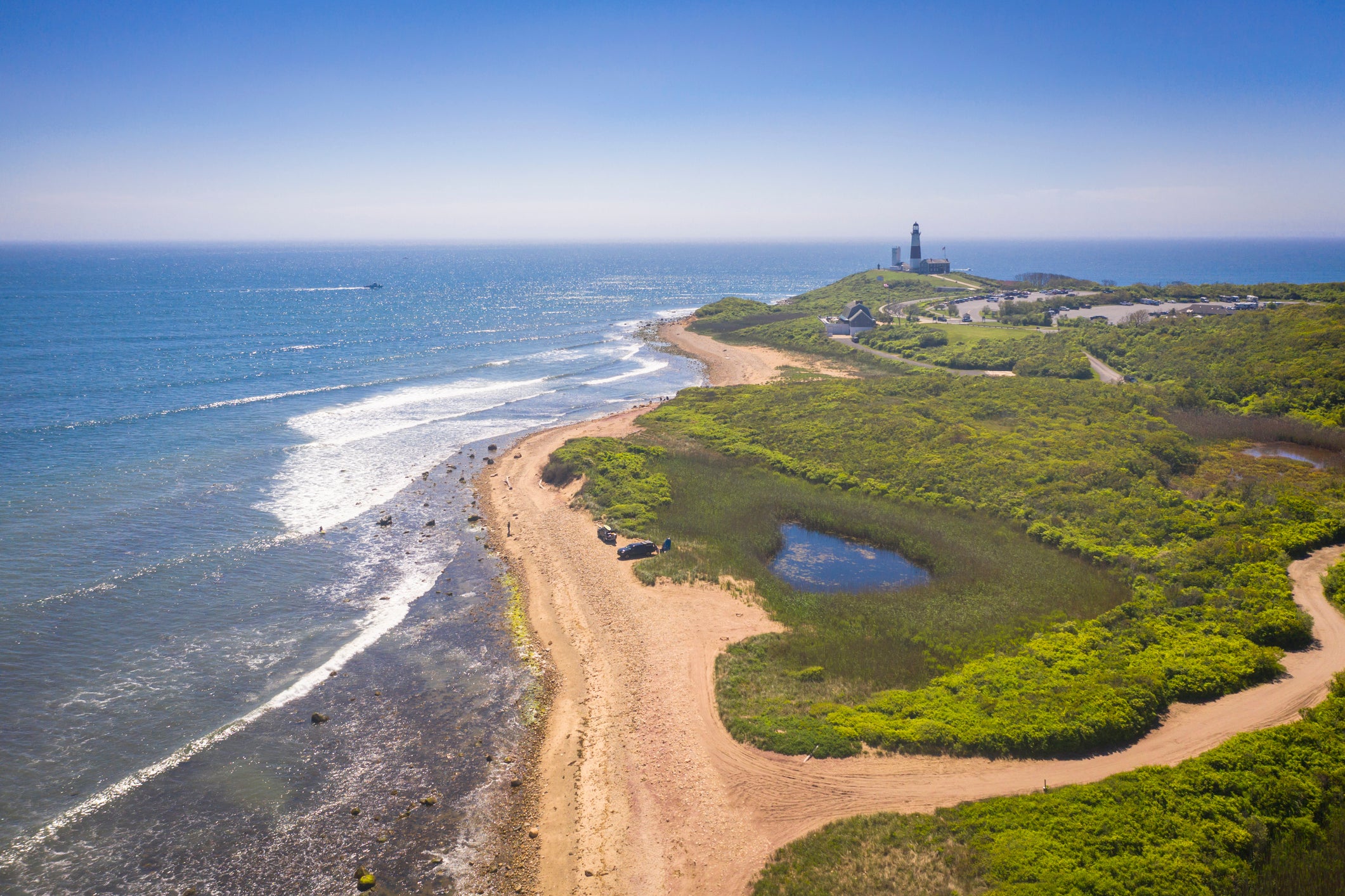 Montauk’s windswept beaches doubled as a private island
