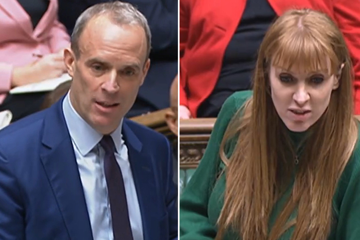Watch as Dominic Raab faces Angela Rayner at PMQs as Rishi Sunak ...