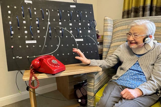 June Taylor was surprised by the team at Pear Tree Court in Hampshire (Care UK/PA)