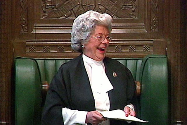 Betty Boothroyd (House of Commons/PA)