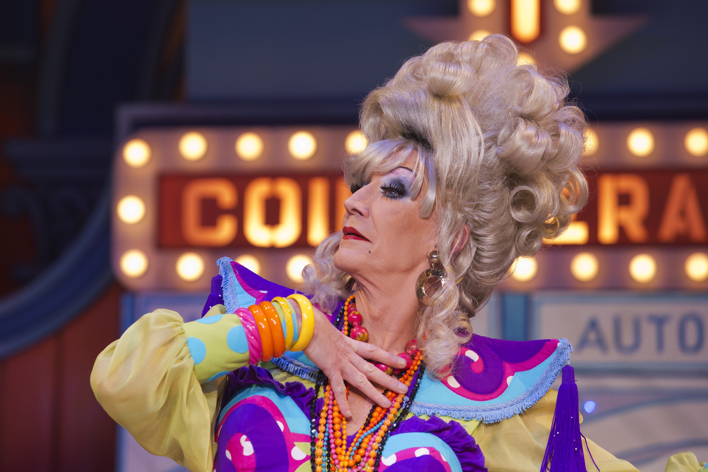 Lily Savage / Paul O’Grady as Widow Twankey in ‘Aladdin, A Wish Come True’ in 2012