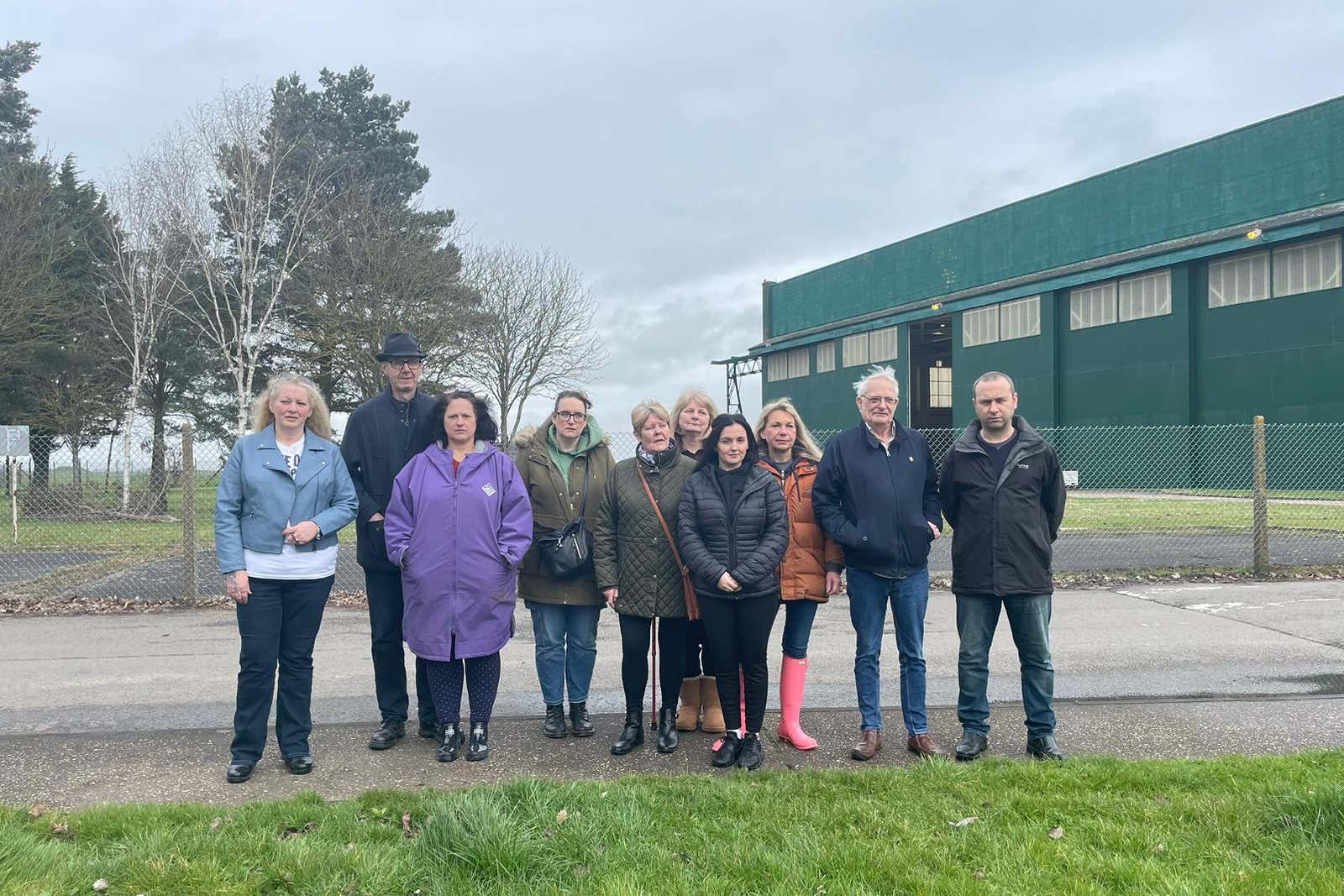 Residents in homes bordering RAF Scampton have reacted to plans to house hundreds of migrants on the base (Callum Parke/PA)