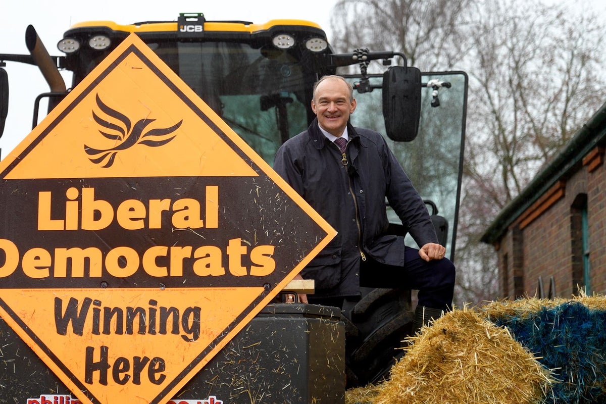 Liberal Democrats smash through ‘blue wall’ of hay in local election campaign launch