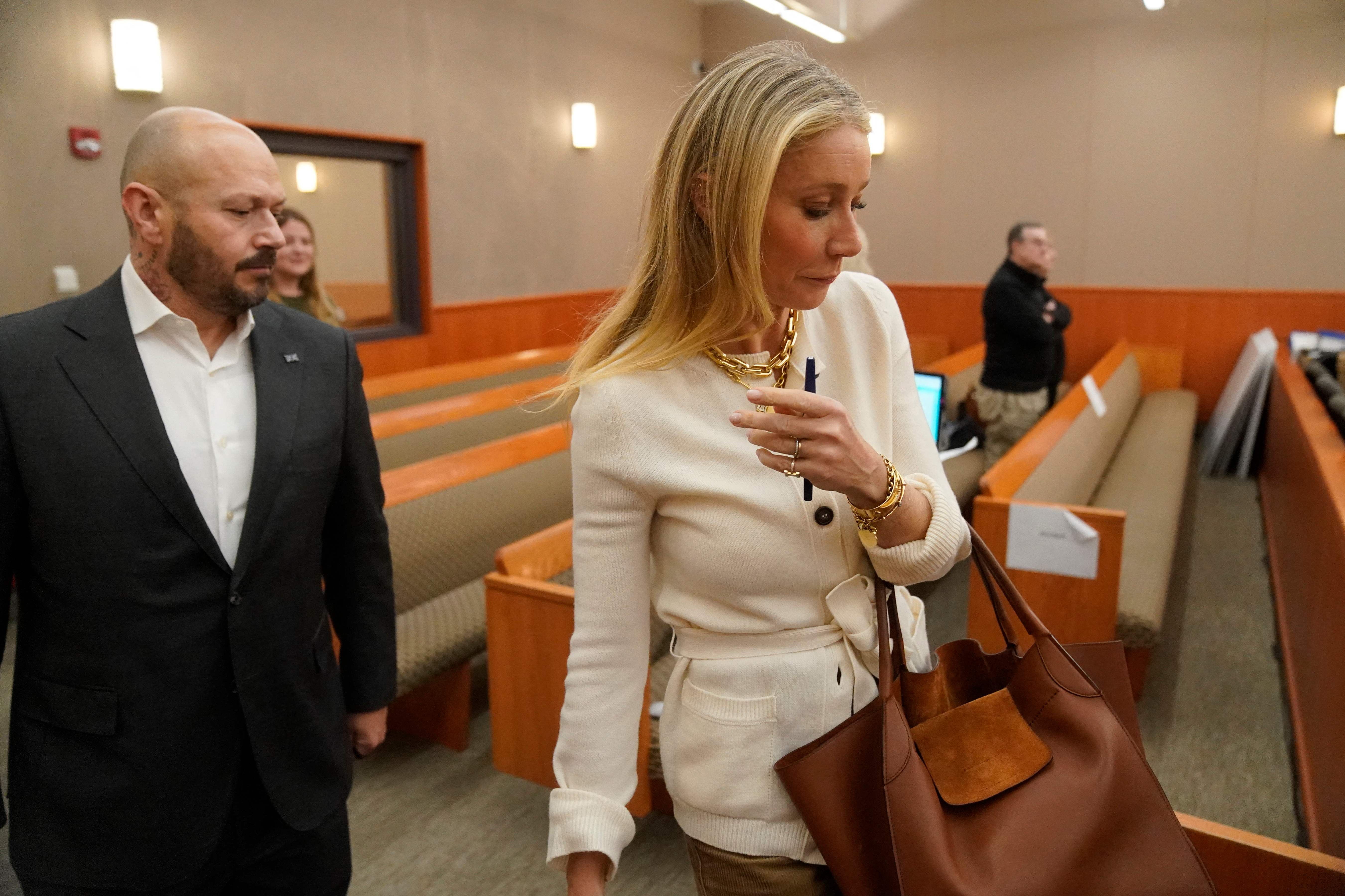 Gwyneth Paltrow enters the courtroom