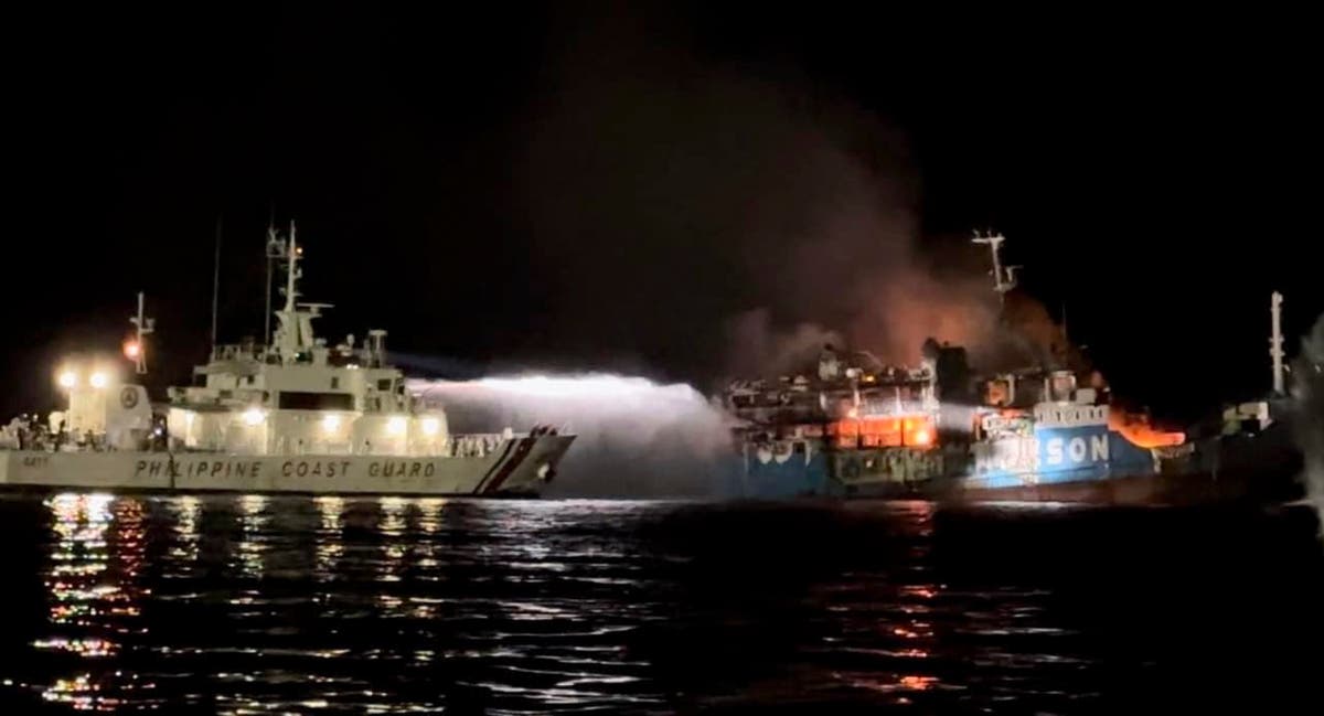 Philippine ferry fire leaves 12 dead, at least 7 missing