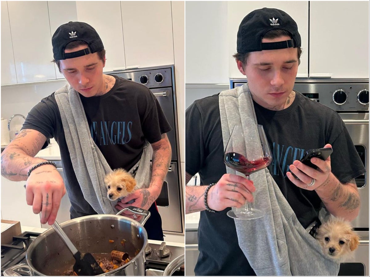 Brooklyn Beckham mocked after fans spot bizarre cooking technique: ‘Cork in your pot & dog hair about to join’