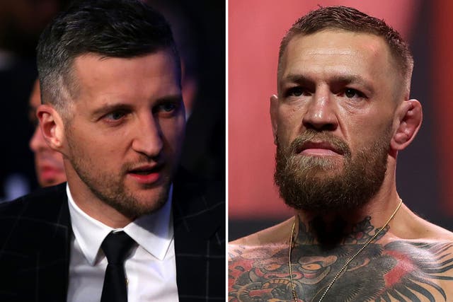 <p>Carl Froch (left) has repeatedly called out Conor McGregor</p>