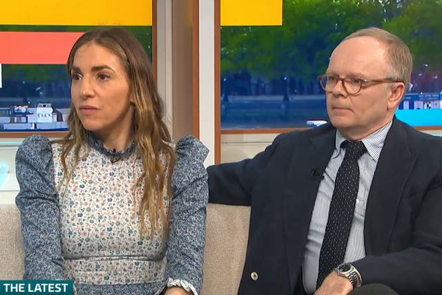 <p>Clara Francis and Jason Watkins appear on Good Morning Britain ahead of the release of their documentary about their daughter Maudie</p>
