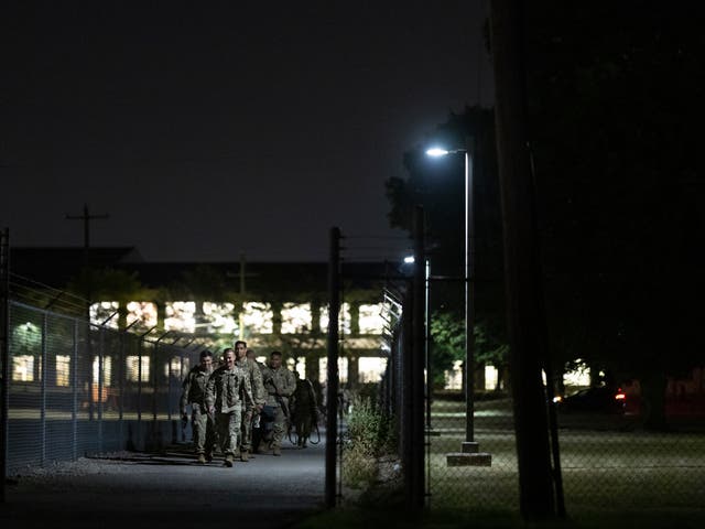 <p>File. Members of the US Army 2nd Brigade Combat Team in Fort Campbell, Kentucky on 7 July 2022. Several casualties were reported when two US Army helicopters collided on Wednesday night</p>