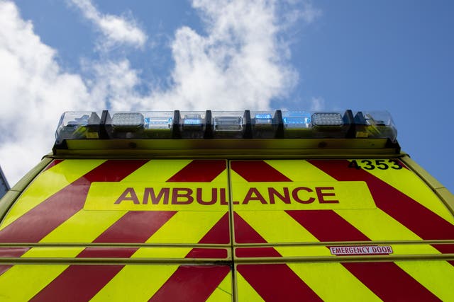 Ambulance handover delays outside hospitals in England are running at their highest level since the start of the year (Simon Dawson/PA)