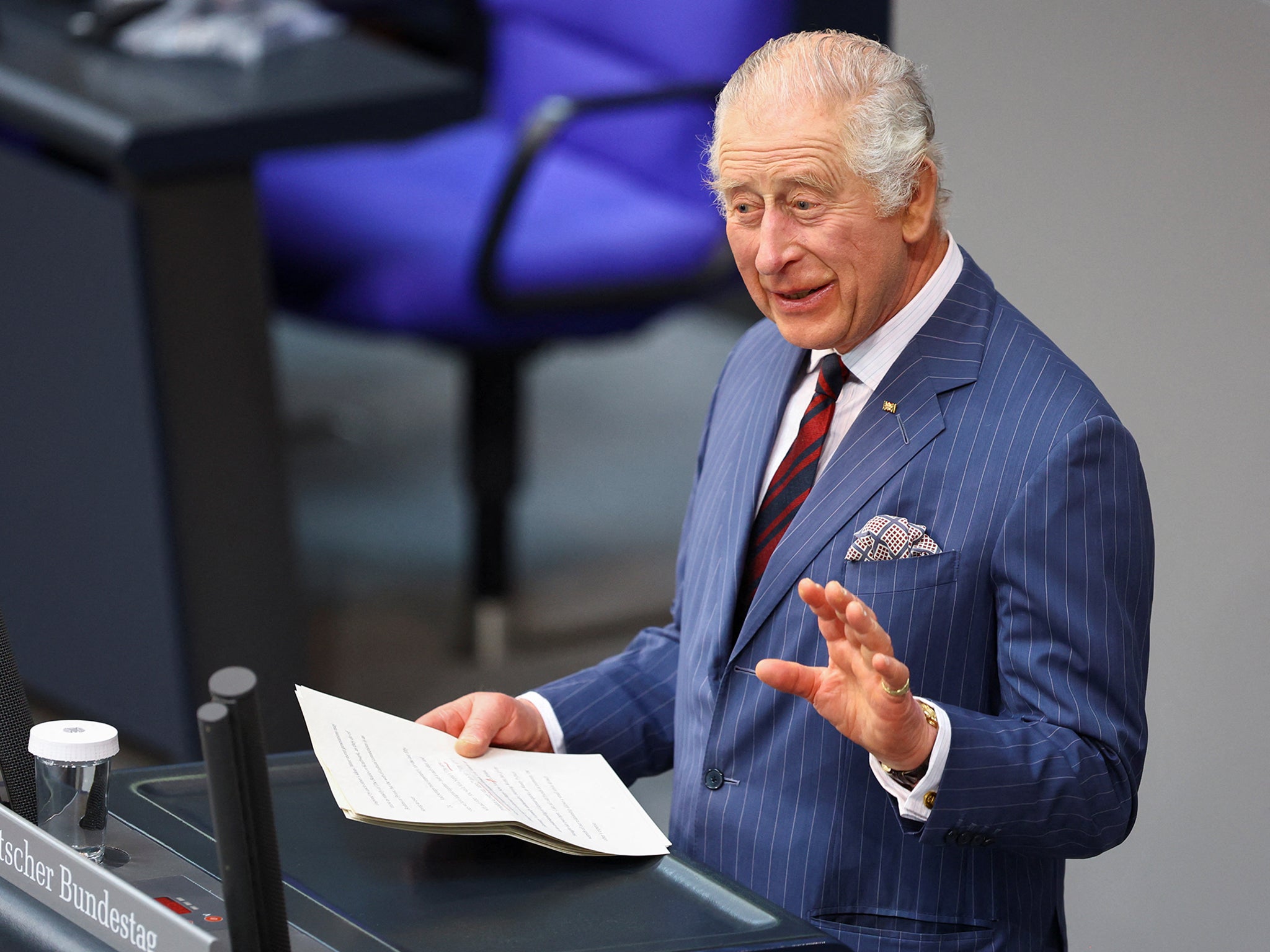 King Charles addressing the Bundestag in Germany on Thursday