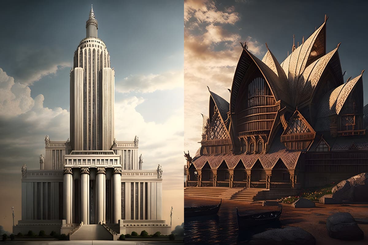 A Tudor Sydney Opera House? This is what iconic landmarks look like redesigned by AI