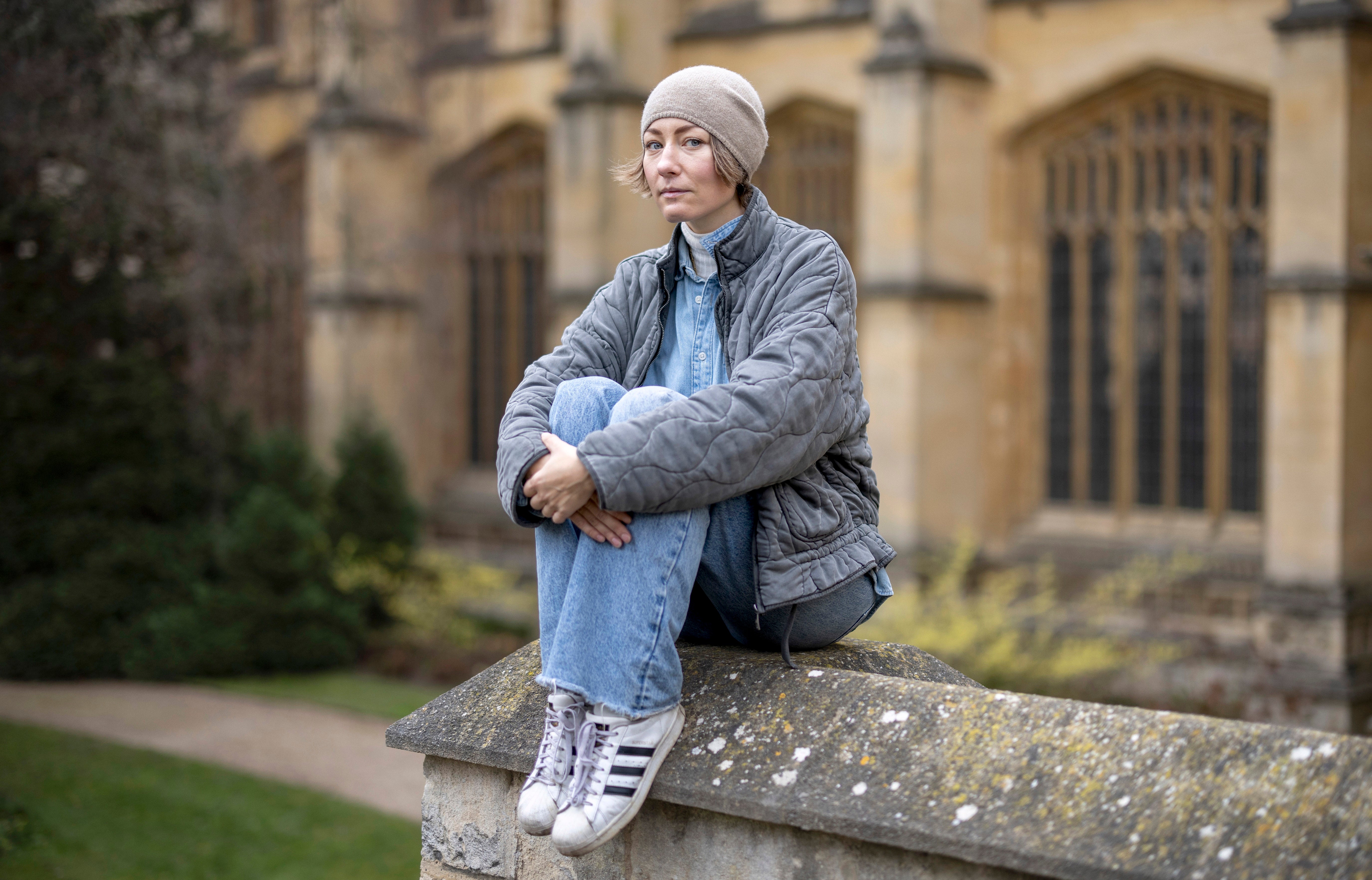 Daria Koltsova poses at an Oxford University campus