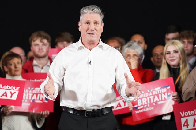 Sir Keir Starmer at the launch of Labour’s campaign for the May local elections (Stefan Rousseau/PA)