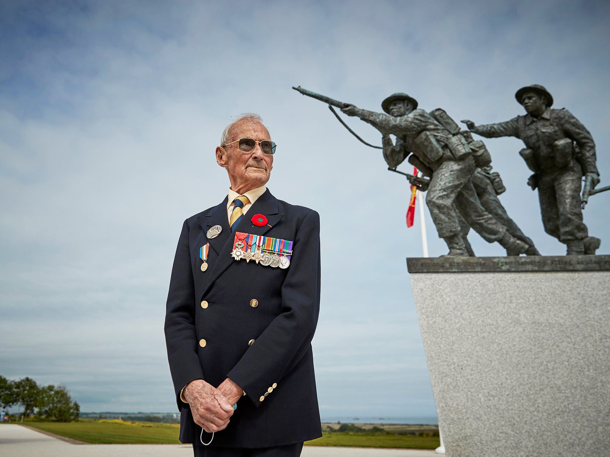 David Mylchreest at the site of the British Normandy Memorial at Gold Beach in 2021