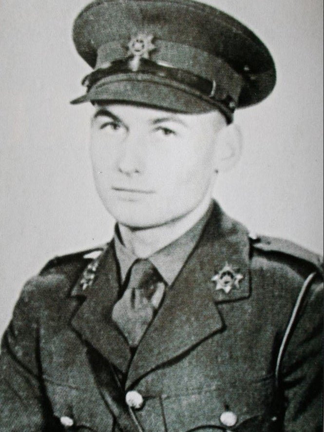A young Mylchreest in military uniform