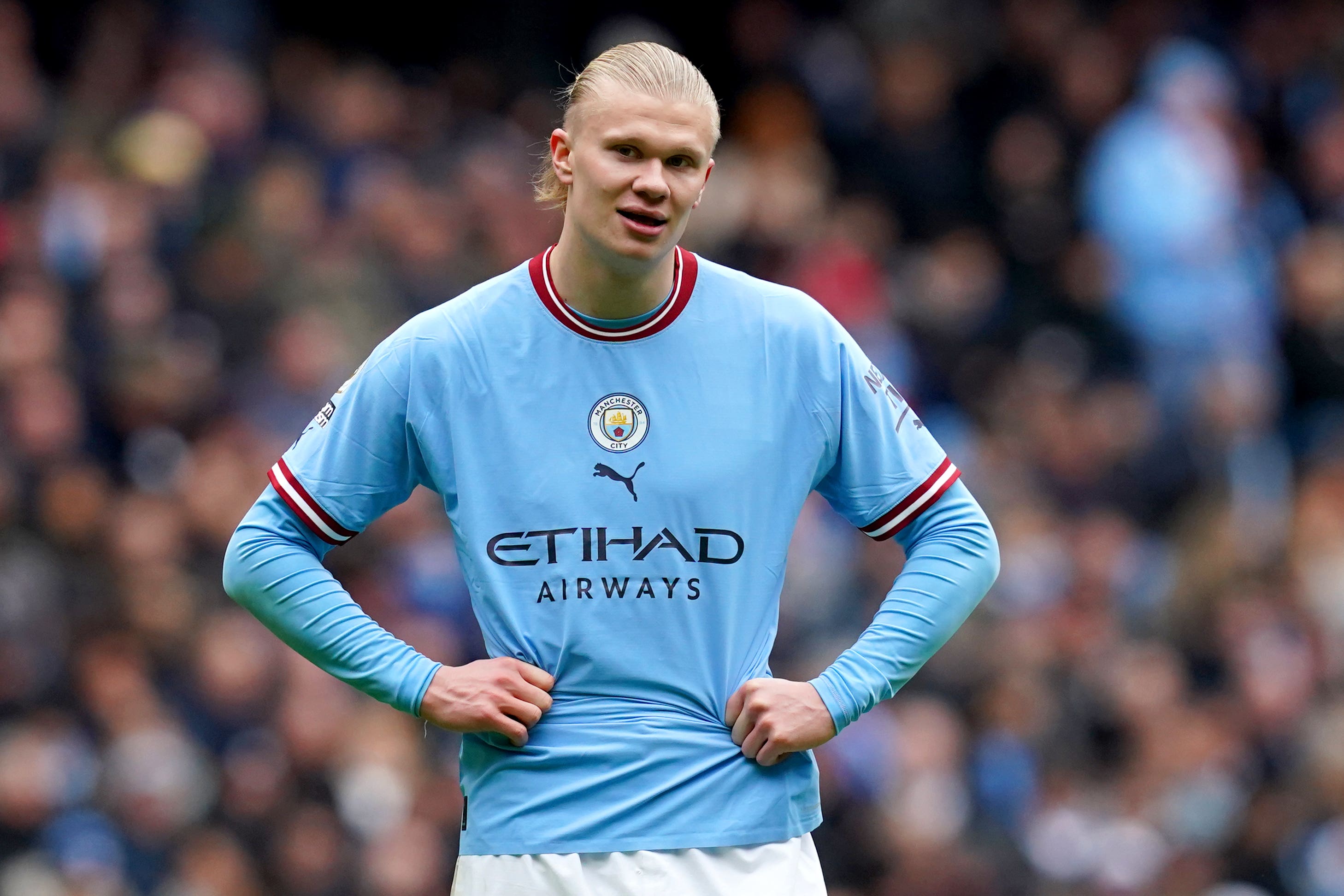 Erling Haaland is an injury concern for Manchester City (Martin Rickett/PA)