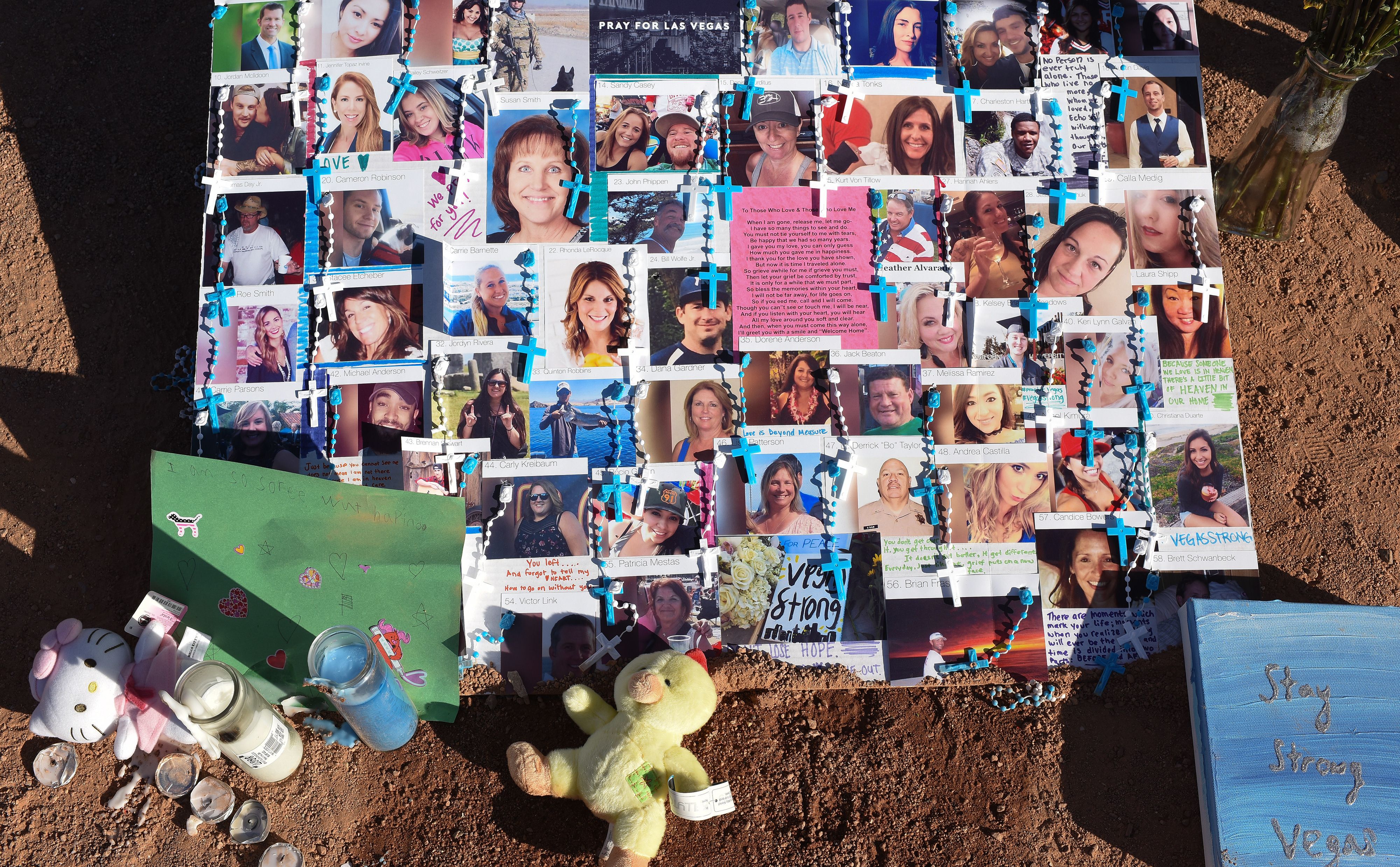 Photographs of some of the victims of the Las Vegas mass shooting