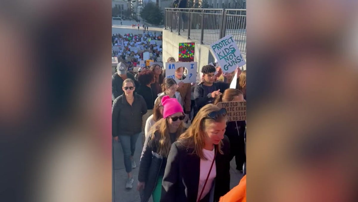 ‘Gun control now’: Hundreds gather at Tennessee State Capitol after Nashville school shooting