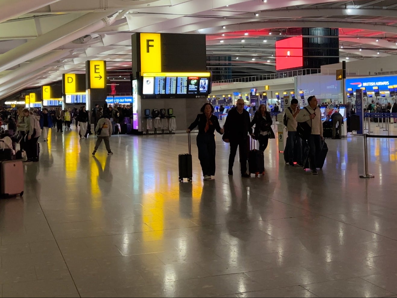 Normal service? Heathrow Terminal 5 on 31 March, the first day of the earlier security staff strike