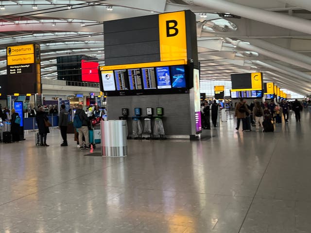 <p>Smooth operation: Heathrow Terminal 5 on the first morning of the security staff strike</p>