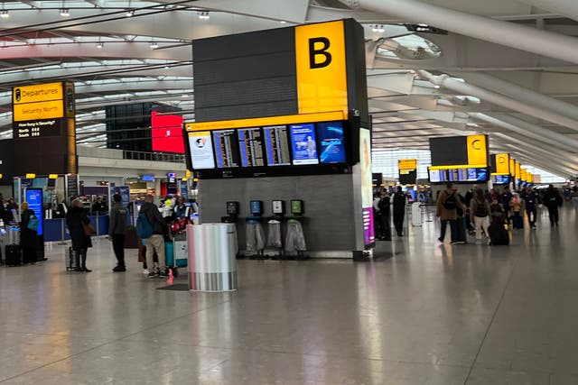 <p>Smooth operation: Heathrow Terminal 5 on the first morning of the security staff strike</p>