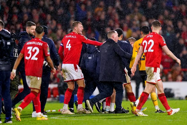 Tempers flared at the City Ground in January (Tim Goode/PA)