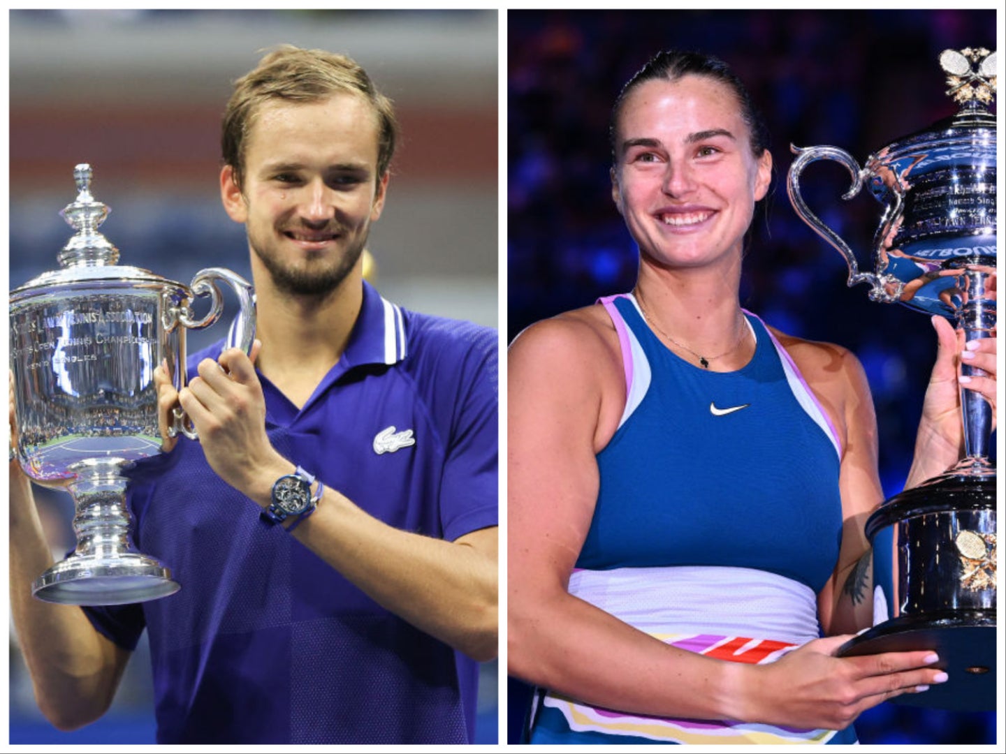 Top players including Russian Daniil Medvedev and Belarusian Aryna Sabalenka will be allowed to return to Wimbledon