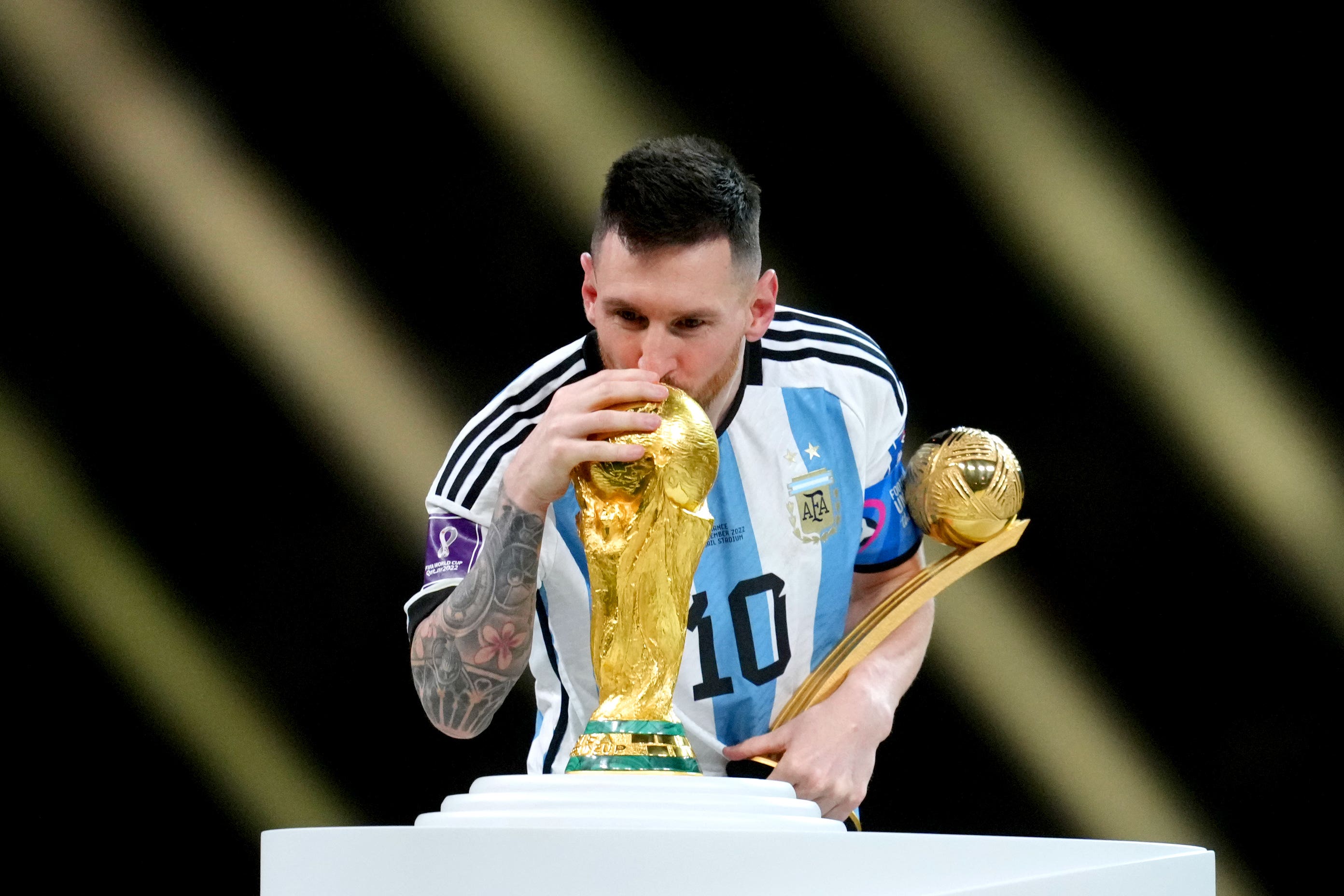 Messi enjoyed the greatest moment of his international career in December as he lifted the World Cup for Argentina