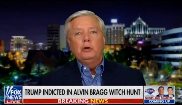 <p>Tearful Lindsey Graham begs Americans to send Trump money</p>
