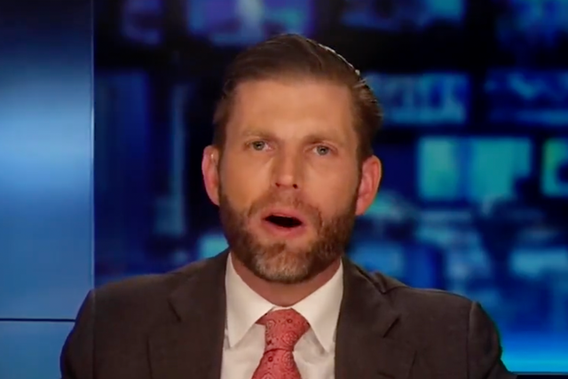 <p>Eric Trump threatened to sue Rachel Maddow if she suggested he was anti-Semitic </p>