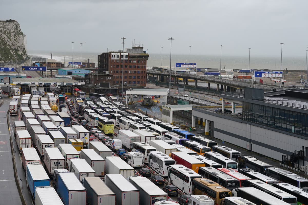 Dover queues for ferries reach 12 hours as travellers stranded overnight – live