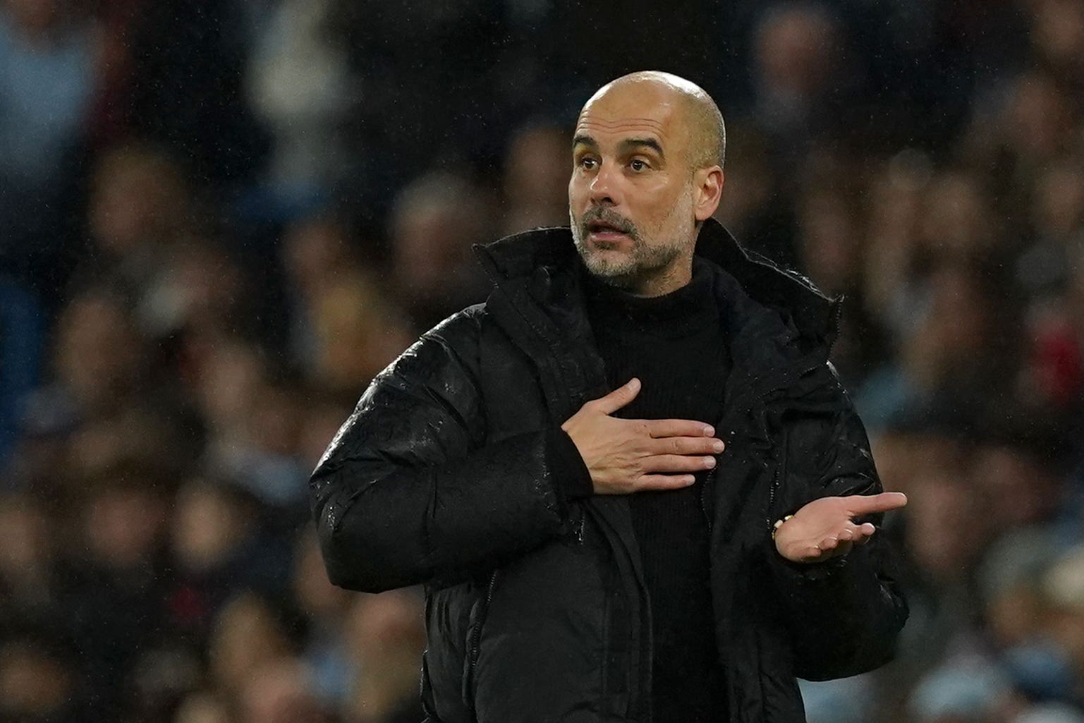 Manchester City manager Pep Guardiola says he would rather swap positions with Arsenal (Martin Rickett/PA)