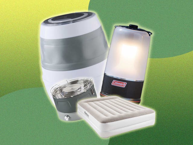<p>Other outdoor essentials include air beds and a lamp-speaker hybrid  </p>