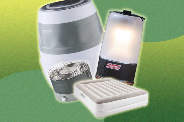 <p>Other outdoor essentials include air beds and a lamp-speaker hybrid  </p>