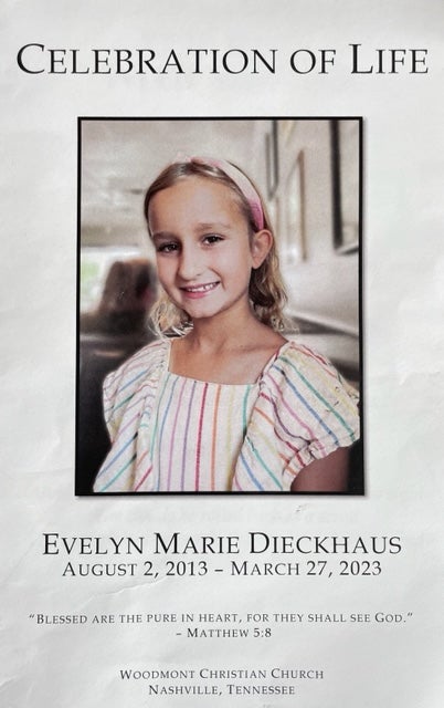 Evelyn was remembered as a girl who loved animals, babies and music
