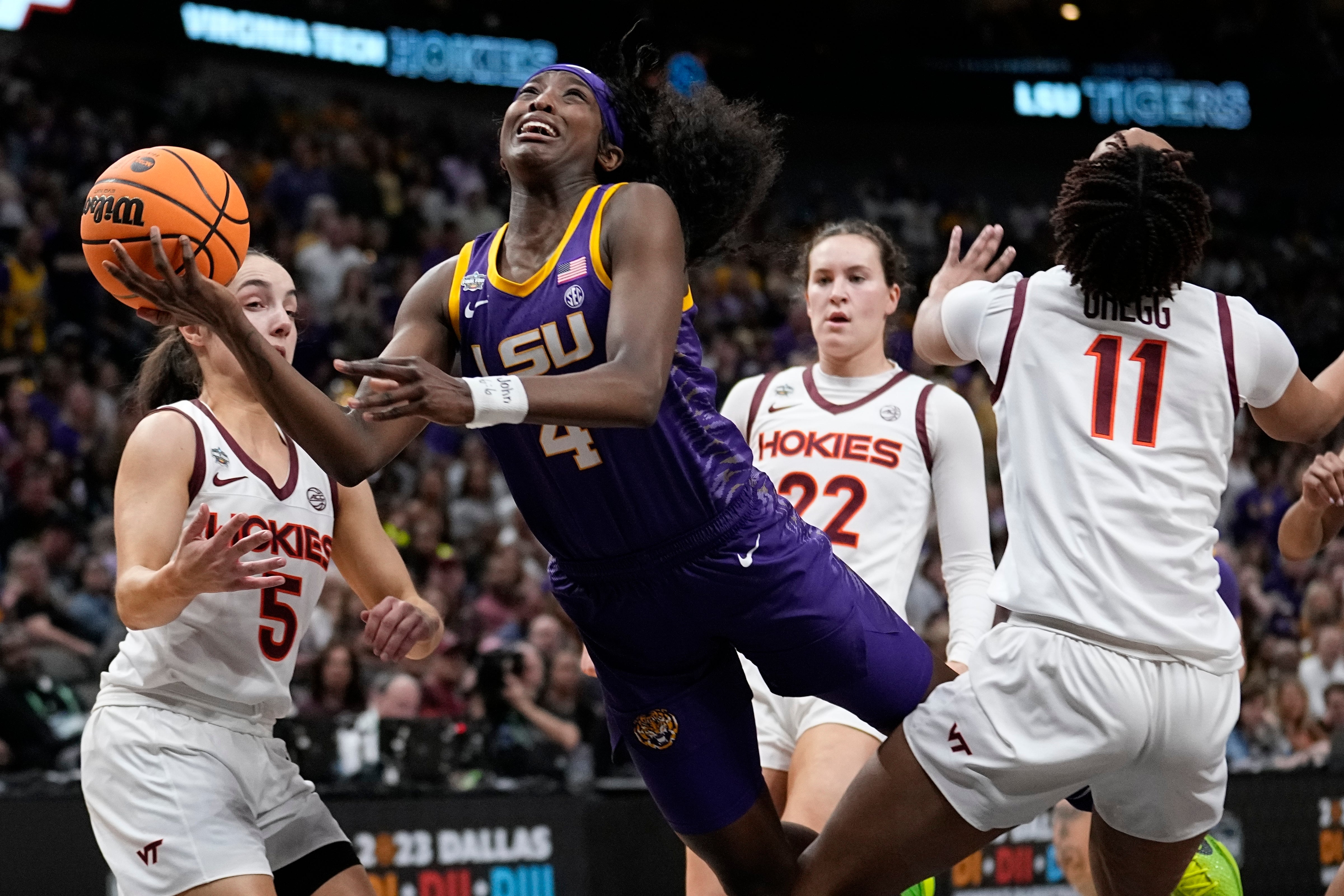 Mulkeyled LSU women reach 1st title game, top Virginia Tech The