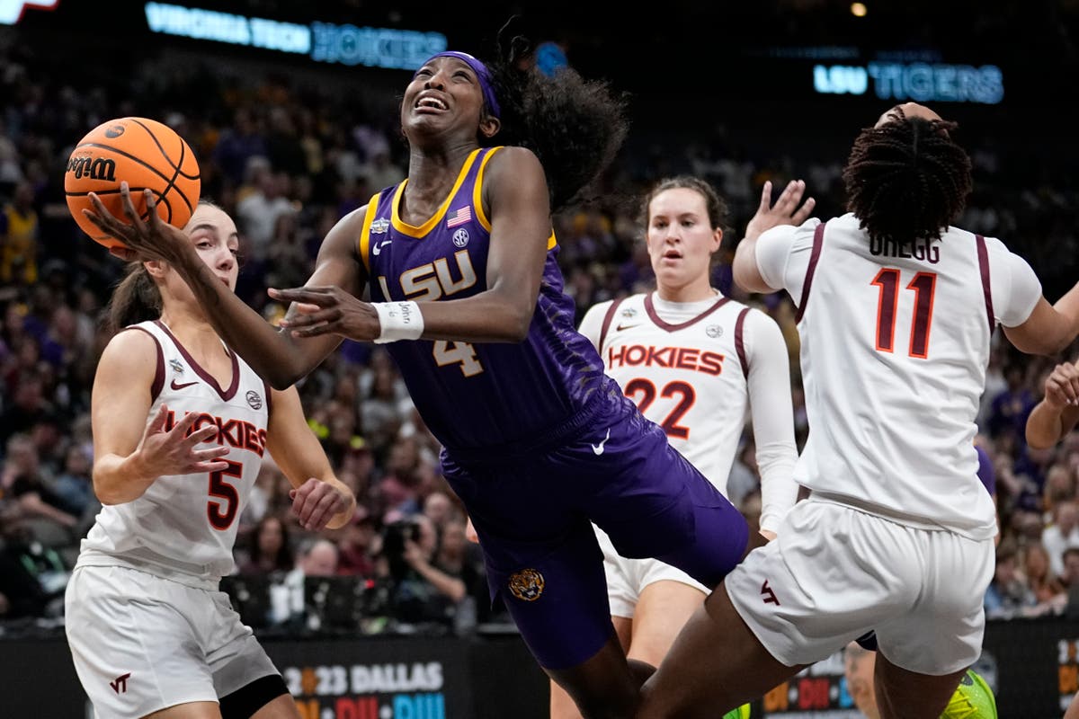 Mulkey-led LSU women reach 1st title game, top Virginia Tech