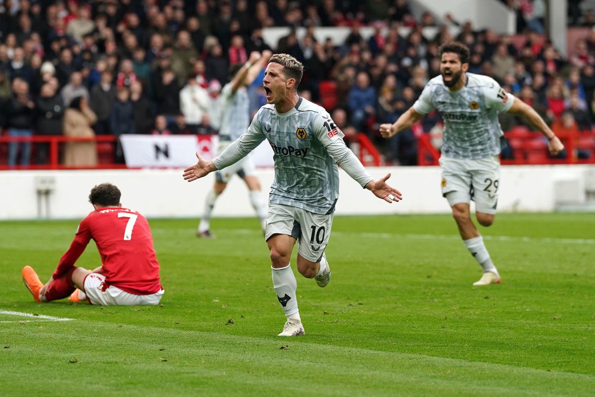 Nottingham Forest vs Wolves result: Daniel Podence rescues late Premier  League point