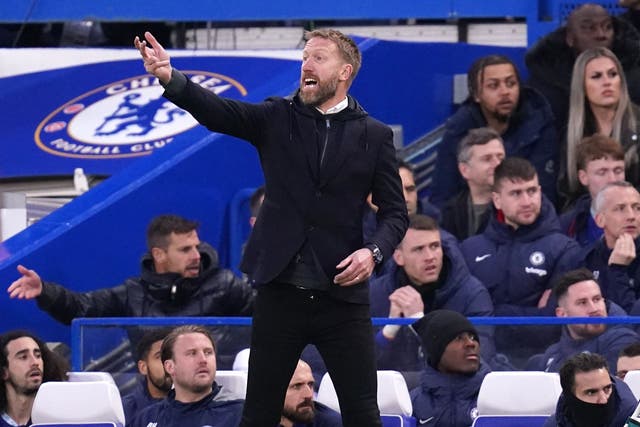 Graham Potter was subjected to boos from Chelsea fans after the defeat to Aston Villa (John Walton/PA)