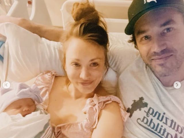 <p>Kaley Cuoco and Tom Pelphrey have welcomed their first child, daughter Matilda</p>
