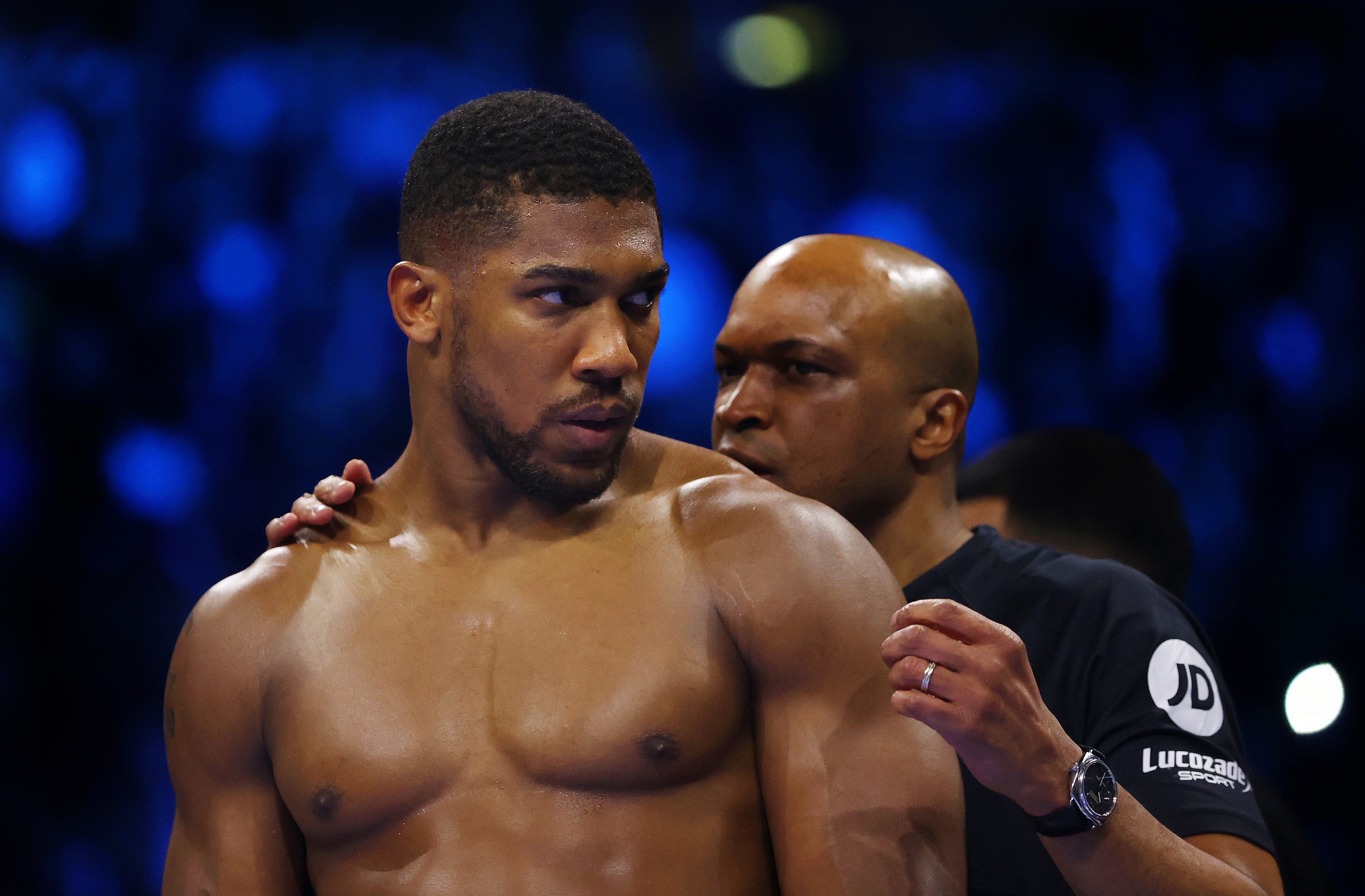 Anthony Joshua and Robert Helenius weigh in ahead of heavyweight fight