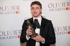 Paul Mescal tears up as he pays tribute to mother Dearbhla at Olivier Awards: ‘I hope you get better soon’